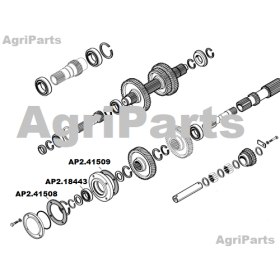 Bundaksel lejedæksel - pakning forreste