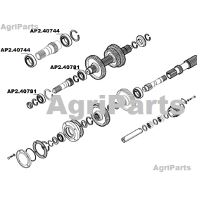 Højgearsaksel - Kugleleje
