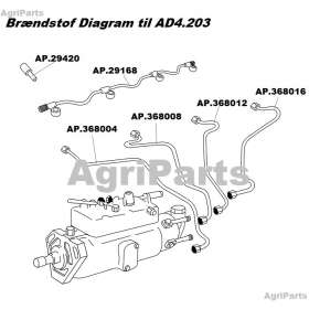 Brændstofrør - Dyserør Cyl. 1 - AD4.203 