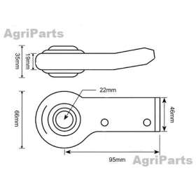 Liftarms Påsvejsningsende (kat. 1) højre 