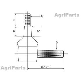 Styrekugle, inderste H 165mm, Mk2 