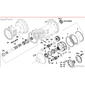 Bagaksel pakdåse bagerste til bremsehus til tøre bremser.