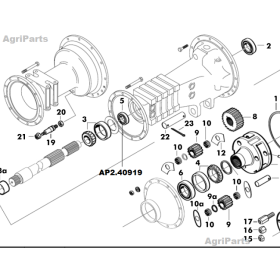 Bagaksel pakdåse inderst til bremsehus til tøre bremser 
