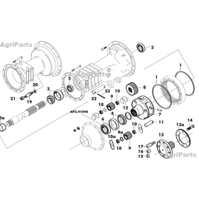 Bagaksel pakdåse yderst til slutdrev 