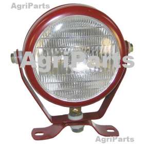 Arbejdslygte Rød m/ traktor logo i glasset 