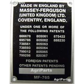 Typeplade MF65 ( 1963 - 1964 ) 