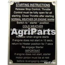 Startinstruktions plade MF65 