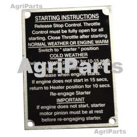 Startinstruktionsplade MF165 