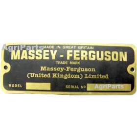 Redskabstypeplade Massey Ferguson 