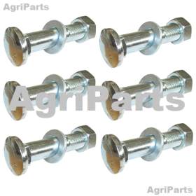 Fælgpladebolt, møtrik og skivesæt, 71,43mm - 6 Stk.