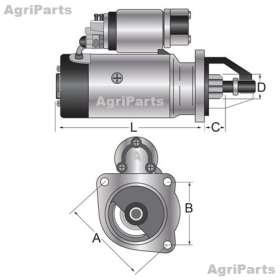 Starter - 12 V 2,7 Kw 