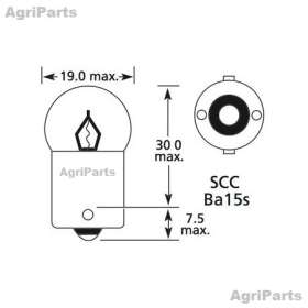 Baglygtepære 12V - 5W