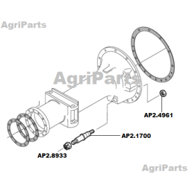 Liftarmsfæste - Kronemøtrik 5/8t, 2 stk.