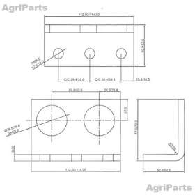 Gyroventil. Beslag til lynkobling dobbelt 