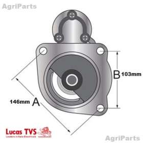 Starter Lucas - Diesel 12V 2,8 KW 
