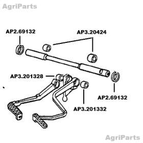 Bremsepedal Bøsning Indv. 
