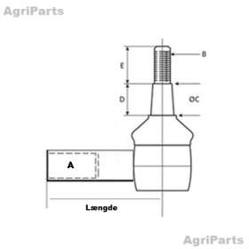 Styrekugle 7/8t Længde 73mm 