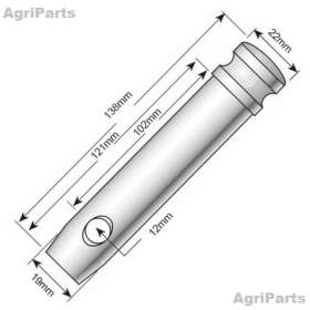 Topstangsbolt (Kat.1) 19 x 102mm
