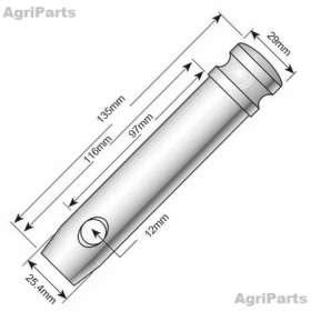 Topstangsbolt (Kat.2) 25 x 97mm 
