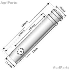 Topstangsbolt (Kat.2) 25,4 x 110mm