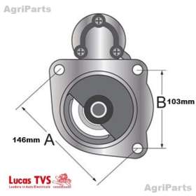 Starter Lucas - Diesel 12V 2,2 KW 