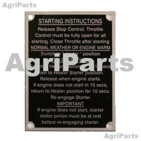 Startinstruktionsplade MF165-188