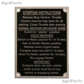 Startinstruktionsplade MF165-188