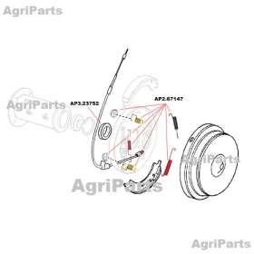 Bremseaksel Pakdåse - Bremsetromle