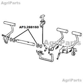 Bremsepedal Krydsaksel - Pakdåse 