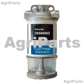 Brændstoffilter CAV komplet med drænskrue, lang model