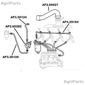 Brændstofrør. Dyseoverløbsrør Major, Power Major, Super Major