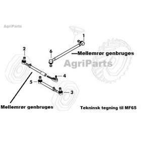 Styrekugle, yderste højre 369mm 